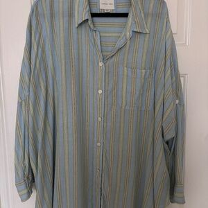 NWOT American Eagle Go Big Oversized Striped Shirt